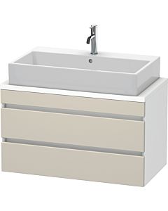 Duravit DuraStyle Waschtisch-Unterschrank DS530809118 90 x 47,8 cm, taupe/weiß matt, für Konsole, 2 Schubkästen