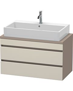 Duravit DuraStyle vasque DS530809143 90 x 47,8 cm, taupe / basalte mat, pour console, 2 tiroirs