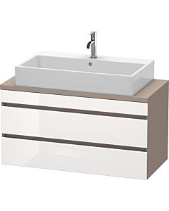 Duravit DuraStyle Waschtisch-Unterschrank DS530902243 100 x 47,8 cm, weiß hochglanz/basalt matt, für Konsole, 2 Schubkästen