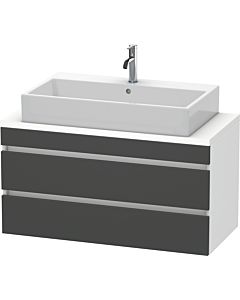 Duravit DuraStyle vasque DS530904918 100 x 47,8 cm, graphite mat / blanc mat, pour console, 2 tiroirs