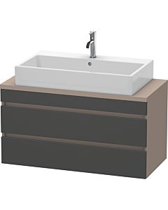 Duravit DuraStyle vanity unit DS530904943 100 x 47.8 cm, matt graphite / matt basalt, for console, 2 drawers