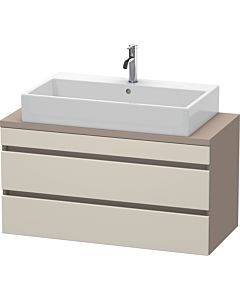 Duravit DuraStyle Waschtisch-Unterschrank DS530909143 100 x 47,8 cm, taupe/basalt matt, für Konsole, 2 Schubkästen