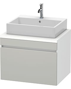 Duravit DuraStyle Waschtisch-Unterschrank DS531100718 70 x 54,8 cm, betongrau/weiß matt, für Konsole, 1 Auszug