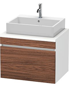 Duravit DuraStyle Waschtisch-Unterschrank DS531102118 70 x 54,8 cm, nussbaum dunkel/weiß matt, für Konsole, 1 Auszug
