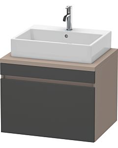 Duravit DuraStyle vasque match0 DS531104943 70 x 54,8 cm, graphite mat / basalte mat, pour console, coulissant 2000