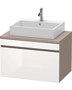 Duravit DuraStyle vasque DS531202243 80 x 54,8 cm, blanc brillant / basalte mat, pour console, coulissant 2000