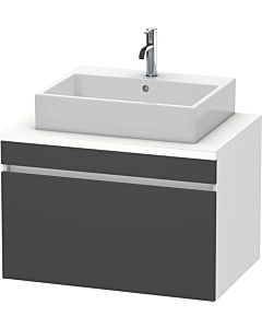 Duravit DuraStyle vasque DS531204918 80 x 54,8 cm, graphite mat / blanc mat, pour console, coulissant 2000