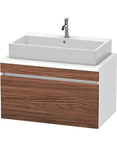 Duravit DuraStyle Waschtisch-Unterschrank DS531302118 90 x 54,8 cm, nussbaum dunkel/weiß matt, für Konsole, 1 Auszug