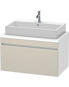 Duravit DuraStyle Waschtisch-Unterschrank DS531309118 90 x 54,8 cm, taupe/weiß matt, für Konsole, 1 Auszug