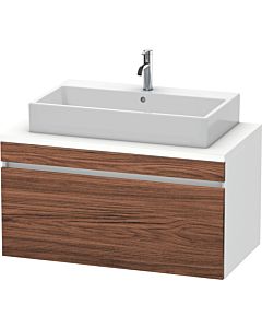 Duravit DuraStyle Waschtisch-Unterschrank DS531402118 100 x 54,8 cm, nussbaum dunkel/weiß matt, für Konsole, 1 Auszug