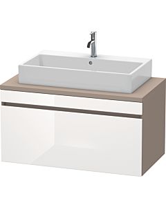 Duravit DuraStyle vasque DS531402243 100 x 54,8 cm, blanc brillant / basalte mat, pour console, coulissant 2000