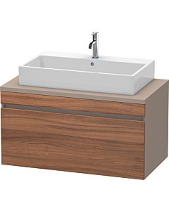 Duravit DuraStyle vasque match0 DS531407943 100 x 54,8 cm, noyer naturel / basalte mat, pour console, coulissant 2000