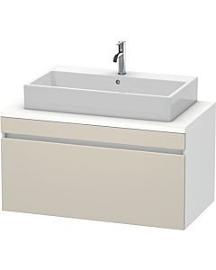 Duravit DuraStyle Waschtisch-Unterschrank DS531409118 100 x 54,8 cm, taupe/weiß matt, für Konsole, 1 Auszug