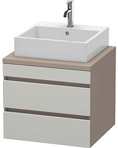 Duravit DuraStyle vanity unit DS531500743 60 x 54.8 cm, concrete gray / basalt matt, for console, 2 drawers