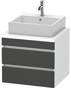 Duravit DuraStyle vasque DS531504918 60 x 54,8 cm, graphite mat / blanc mat, pour console, 2 tiroirs