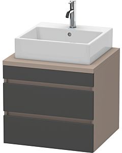 Duravit DuraStyle vanity unit DS531504943 60 x 54.8 cm, matt graphite / matt basalt, for console, 2 drawers