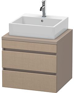 Duravit DuraStyle Waschtisch-Unterschrank DS531507543 60 x 54,8 cm, leinen/basalt matt, für Konsole, 2 Schubkästen