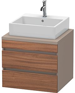 Duravit DuraStyle vanity unit DS531507943 60 x 54.8 cm, natural walnut / matt basalt, for console, 2 drawers
