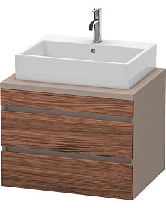 Duravit DuraStyle vasque DS531602143 70 x 54,8 cm, noyer foncé / basalte mat, pour console, 2 tiroirs