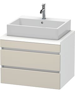 Duravit DuraStyle vasque DS531609118 70 x 54,8 cm, taupe / blanc mat, pour console, 2 tiroirs