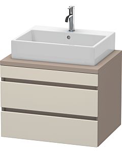 Duravit DuraStyle vasque DS531609143 70 x 54,8 cm, taupe / basalte mat, pour console, 2 tiroirs