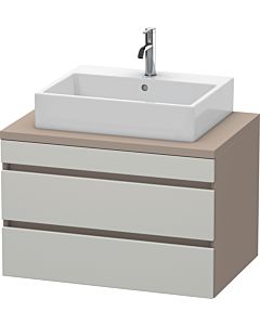 Duravit DuraStyle vanity unit DS531700743 80 x 54.8 cm, concrete gray / basalt matt, for console, 2 drawers