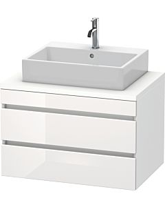 Duravit DuraStyle vanity unit DS531702218 80 x 54.8 cm, white high gloss / white matt, for console, 2 drawers