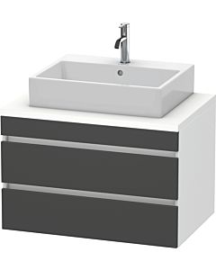 Duravit DuraStyle vanity unit DS531704918 80 x 54.8 cm, matt graphite / matt white, for console, 2 drawers