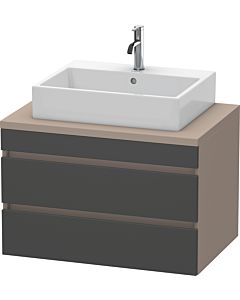 Duravit DuraStyle vasque DS531704943 80 x 54,8 cm, graphite mat / basalte mat, pour console, 2 tiroirs