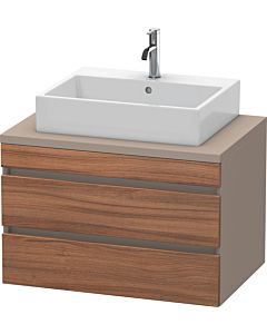 Duravit DuraStyle vanity unit DS531707943 80 x 54.8 cm, natural walnut / matt basalt, for console, 2 drawers