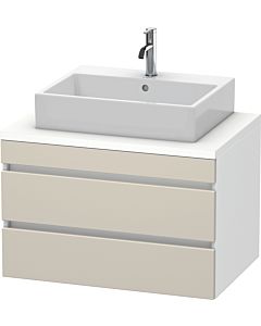 Duravit DuraStyle vasque DS531709118 80 x 54,8 cm, taupe / blanc mat, pour console, 2 tiroirs