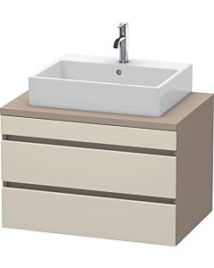 Duravit DuraStyle vasque DS531709143 80 x 54,8 cm, taupe / basalte mat, pour console, 2 tiroirs