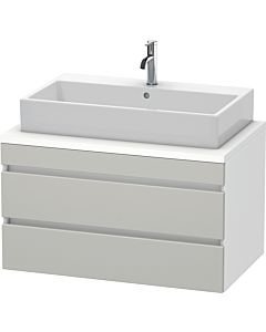 Duravit DuraStyle Waschtisch-Unterschrank DS531800718 90 x 54,8 cm, betongrau/weiß matt, für Konsole, 2 Schubkästen