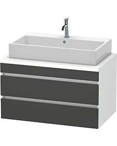 Duravit DuraStyle vasque DS531804918 90 x 54,8 cm, graphite mat / blanc mat, pour console, 2 tiroirs