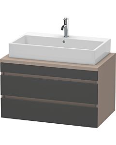 Duravit DuraStyle vasque DS531804943 90 x 54,8 cm, graphite mat / basalte mat, pour console, 2 tiroirs