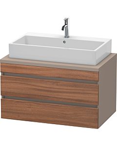 Duravit DuraStyle vanity unit DS531807943 90 x 54.8 cm, natural walnut / matt basalt, for console, 2 drawers