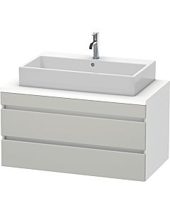 Duravit DuraStyle Waschtisch-Unterschrank DS531900718 100 x 54,8 cm, betongrau/weiß matt, für Konsole, 2 Schubkästen