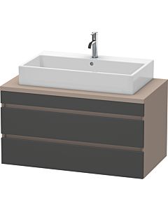 Duravit DuraStyle vasque DS531904943 100 x 54,8 cm, graphite mat / basalte mat, pour console, 2 tiroirs