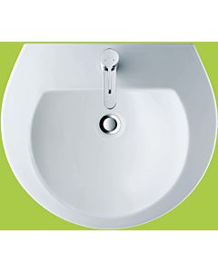 Duravit Darling Nouveau lavabo 26215500001 avec trou pour robinetterie, avec trop-plein, blanc, wondergliss