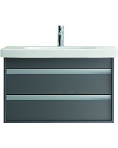 Ketho Duravit vasque KT664704949 80 x 45,5 cm, graphite mat, 2 tiroirs, suspendu