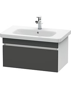 Duravit DuraStyle vanity unit DS638104918 73 x 44.8 cm, matt graphite / matt white, 2000 pull-out, wall-hung