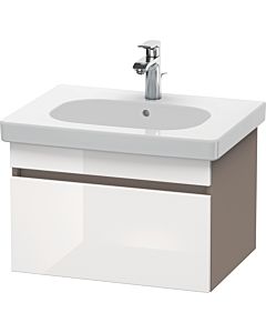 Duravit DuraStyle vanity unit DS638302243 60 x 45.3 cm, white high gloss / basalt matt, 2000 pull-out, wall-hung