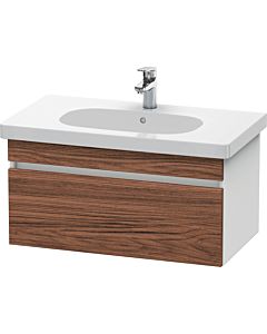 Duravit DuraStyle vanity unit DS638402118 80 x 45.3 cm, dark walnut / matt white, 2000 pull-out, wall-hung