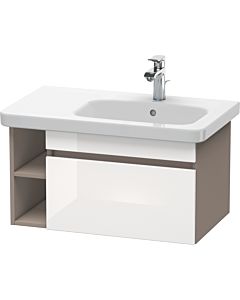Duravit DuraStyle vasque DS639302243 73 x 44,8 cm, vasque à droite, blanc brillant / basalte mat, 2000 coulissant