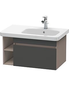 Duravit DuraStyle vasque match0 DS639304943 73 x 44,8 cm, vasque à droite, graphite mat / basalte mat, coulissant 2000
