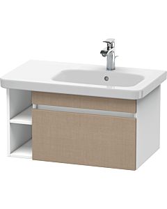 Duravit DuraStyle vanity unit DS639307518 73 x 44.8 cm, basin right, linen / matt white, 2000 pull-out
