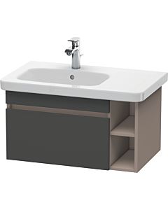 Duravit DuraStyle vasque match0 DS639404943 73 x 44,8 cm, vasque à gauche, graphite mat / basalte mat, coulissant 2000