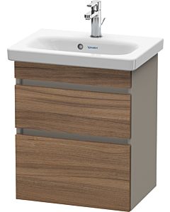 Duravit DuraStyle vanity unit DS640307943 50 x 36.8 cm, natural walnut / matt basalt, 2 drawers, wall-hung