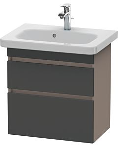 Duravit DuraStyle vanity unit DS647904943 58 x 36.8 cm, matt graphite / matt basalt, 2 drawers, wall-hung