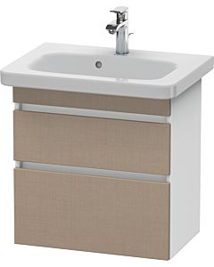 Duravit DuraStyle vanity unit DS647907518 58 x 36.8 cm, linen / matt white, 2 drawers, wall-hung